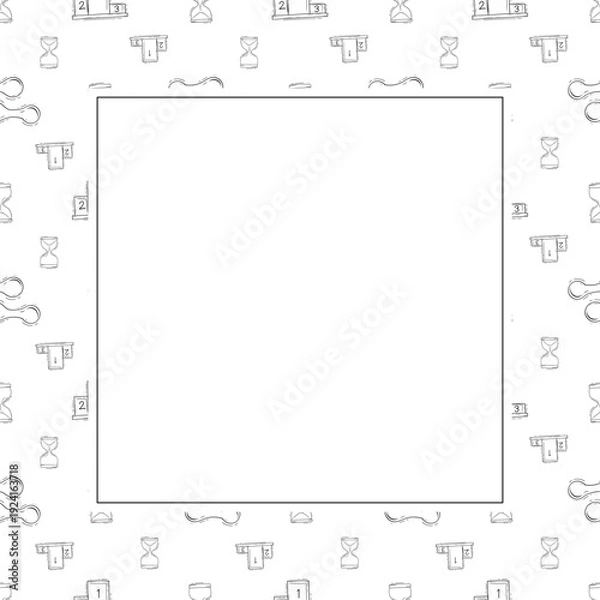 Obraz Hand drawn sport square frame background