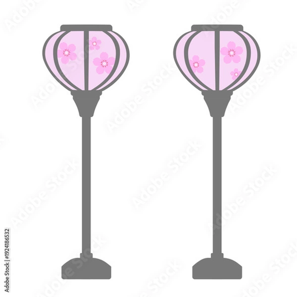 Obraz 雛祭りのぼんぼりのイラスト