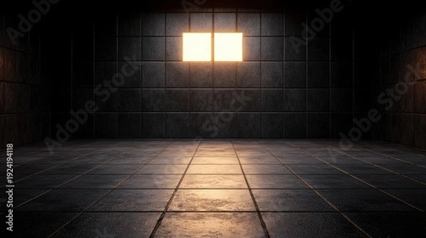 Obraz Dark Room with Lighted Window