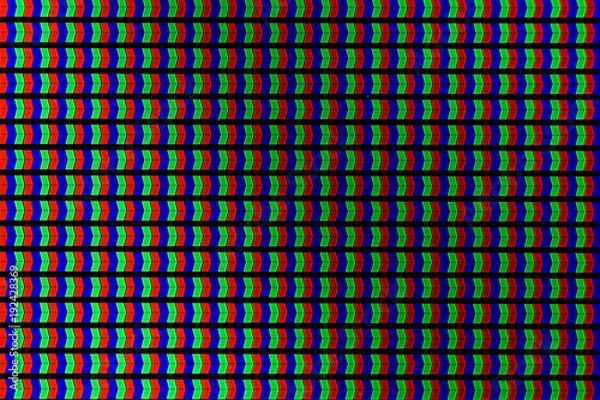Obraz extremely closed shot of LCD TV, RGB pixel