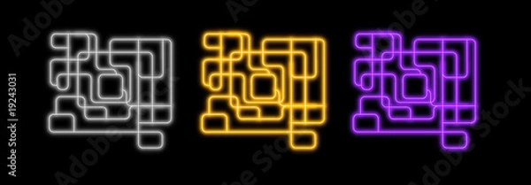 Fototapeta Neon abstract lines