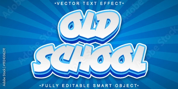 Obraz School Education University Typography Vector Fully Editable Smart Object Text Effect