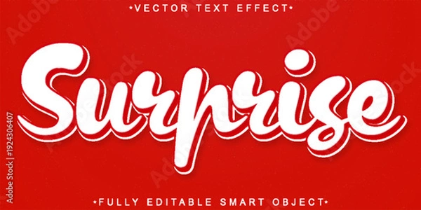 Obraz  Surprise Gift Celebration Typography Vector Fully Editable Smart Object Text Effect