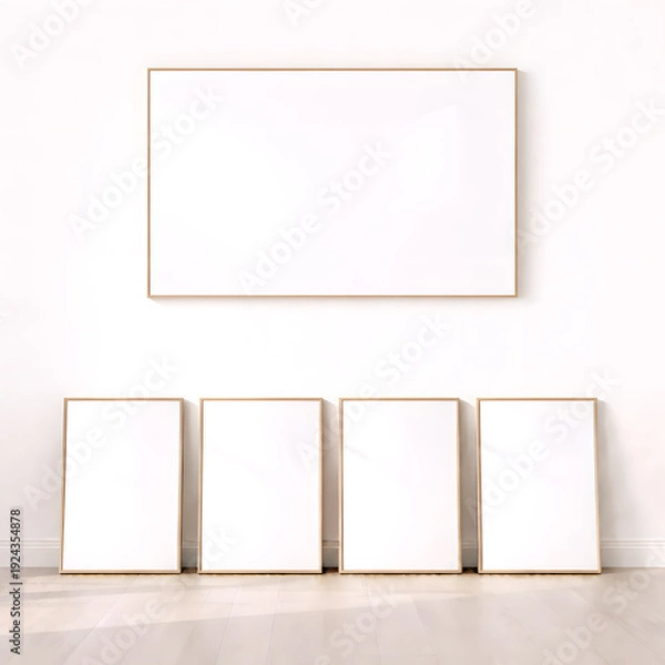 Obraz Gallery Wall Frame Mockup Collection | Multiple Frame Layout Interior Scene
