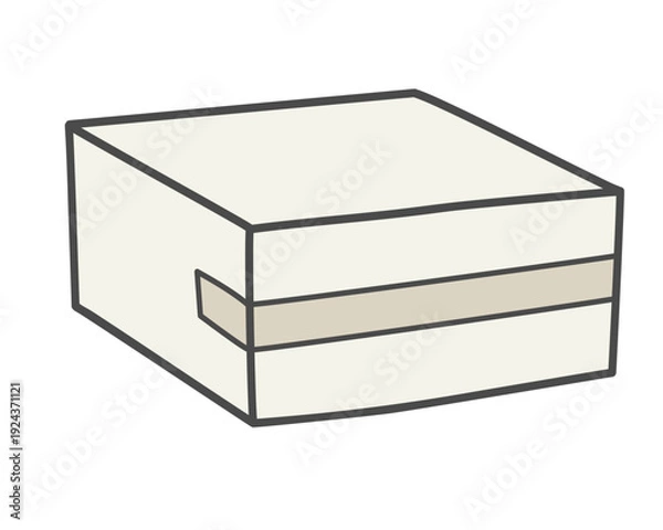 Obraz Closed cardboard box sealed with tape.