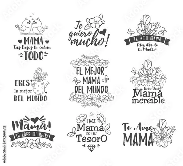 Obraz Spanish mother day greeting