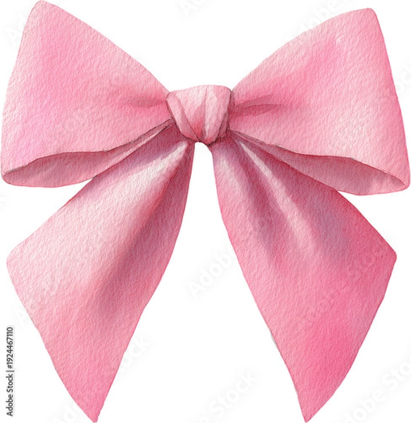 Obraz 수채화질감의 분홍색 리본