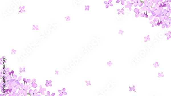 Obraz 水彩で描いたライラックのフレーム素材