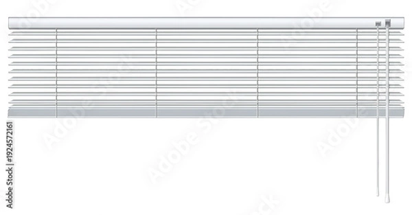 Obraz 開いた白いブラインド