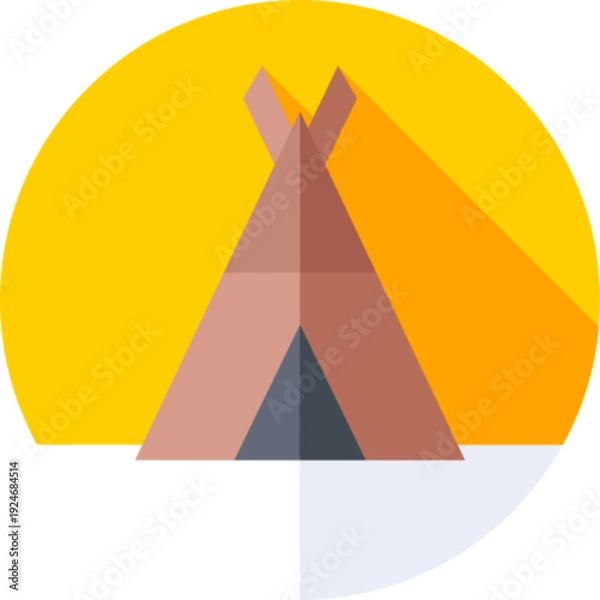 Obraz Teepee Native American Tent Icon