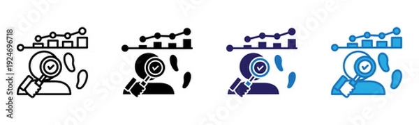 Obraz Trace Icon Multi Style Vector Illustration