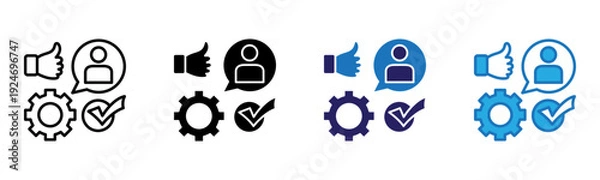 Obraz Confirm Icon Multi Style Vector Illustration