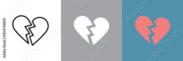 Obraz シンプルなデザインのハートアイコン