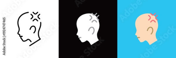 Obraz 怒りのシンプルなアイコン