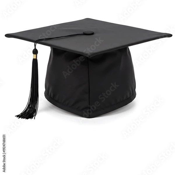 Obraz 黒の卒業帽、静寂の輝き