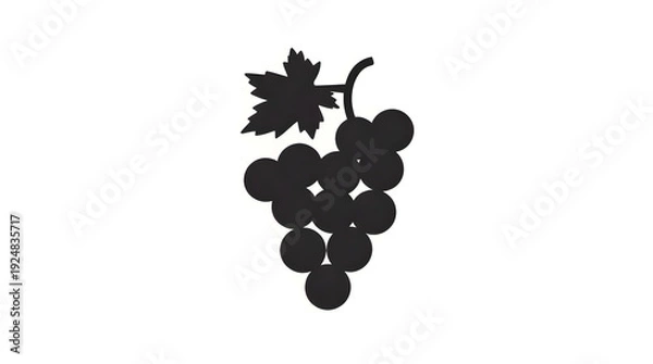 Obraz Simple Grape Bunch Illustration