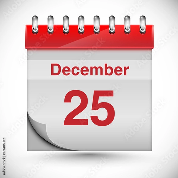 Obraz Calendar for Chritmas, vector.