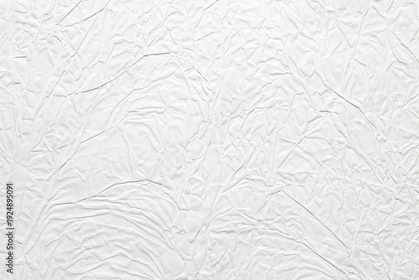 Obraz Wrinkled white paper texture background