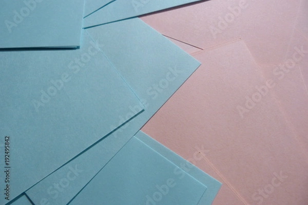 Fototapeta paper blue pink sheets of paper closeup background for decoration backdrop smooth edges gentle colors colored paper