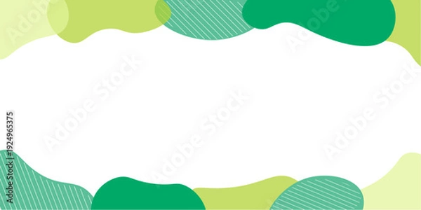 Obraz ナチュラルなグリーン抽象フレーム背景｜コピースペース付き バナー テンプレート素材
グリーンの背景,