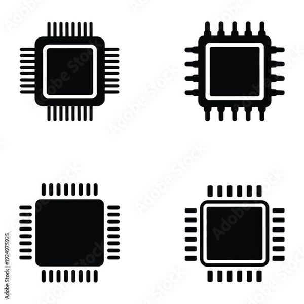 Obraz Hardware & Devices Monogram Vector, Silhouette, Illustration