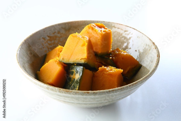 Obraz かぼちゃの煮物　白バック