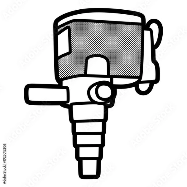 Obraz simple mini aquarium water pump, editable lines