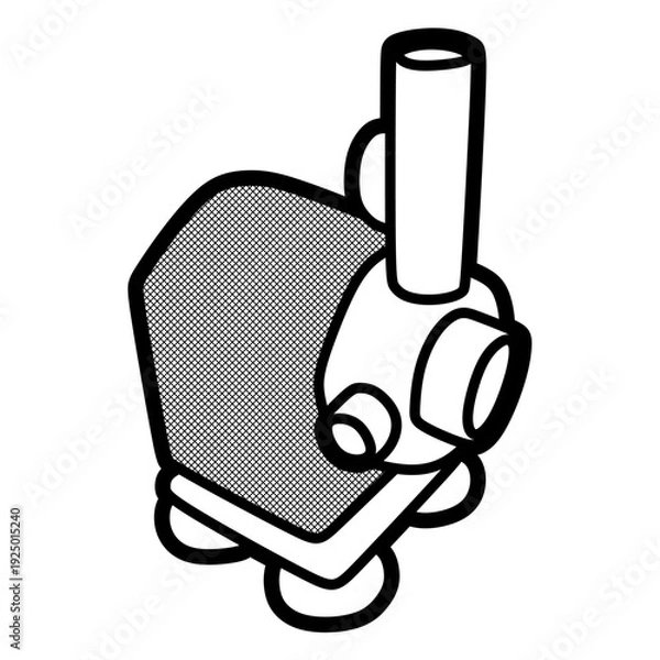 Obraz black and white mini submersible water pump, editable lines