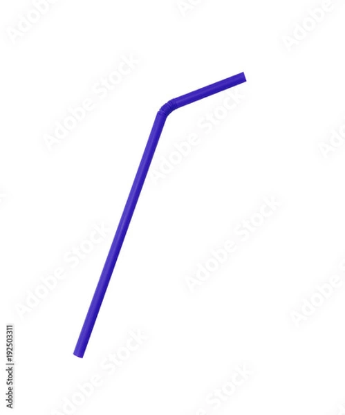Fototapeta Drinking straw. Isolated on white background.