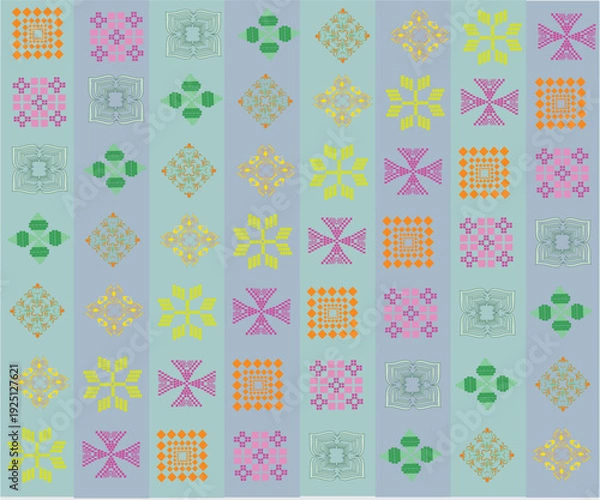 Fototapeta seamless floral pattern