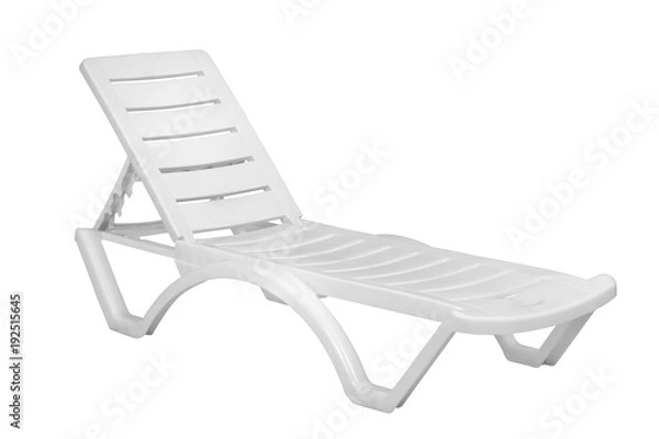 Fototapeta Plastic white sunbed