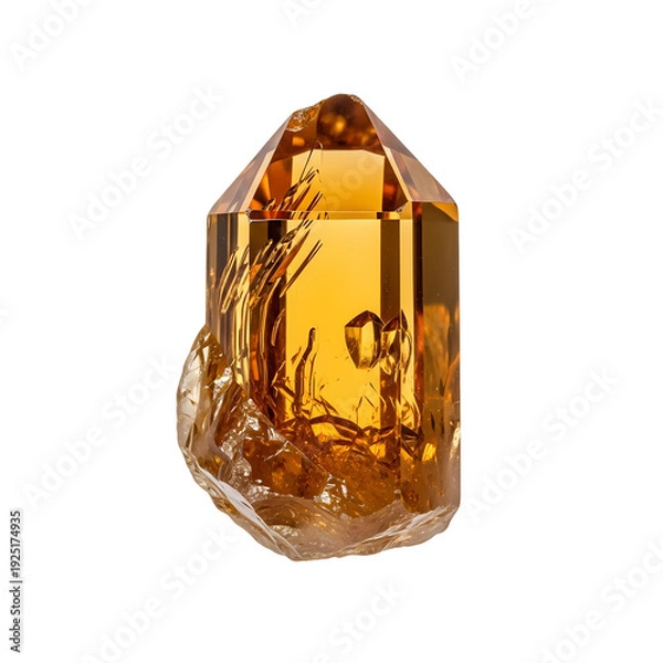 Fototapeta 輝く黄金色の結晶、鉱物の美しい形状