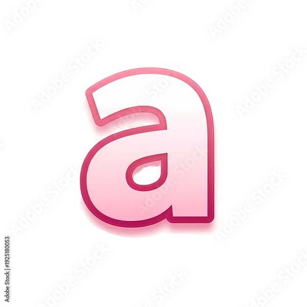 Obraz ピンク色の文字が可愛いデザイン、黒背景に映える