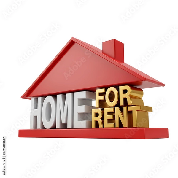 Obraz 不動産賃貸住宅の魅力的な赤い屋根のアイコン