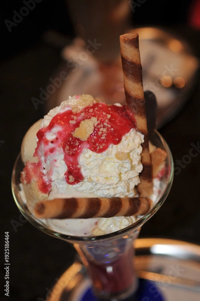 Obraz Eisbecher mit Sahne