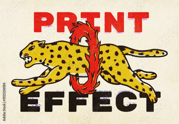 Obraz Paper Printing Effect Mockup