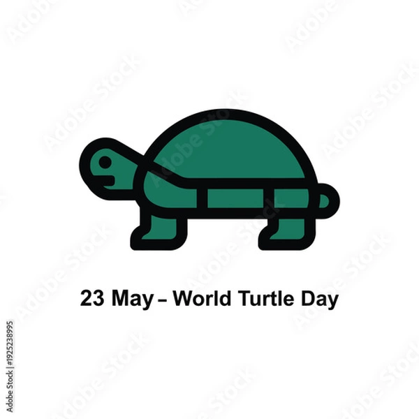 Fototapeta World Turtle Day Minimal Icon