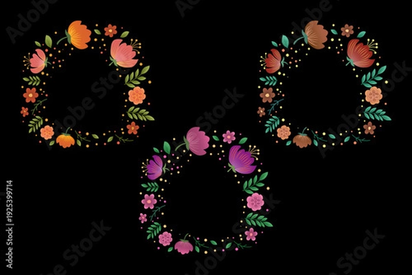 Obraz Floral Frame For Invitation Design 