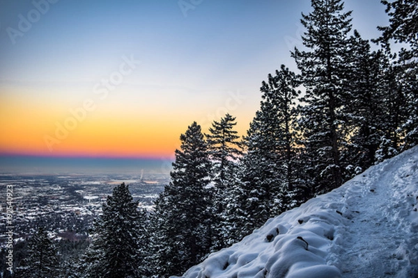 Obraz Snowy Sunset in Colorado 