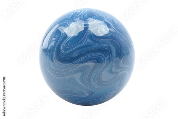 Obraz Blue Marble with Swirling Pattern