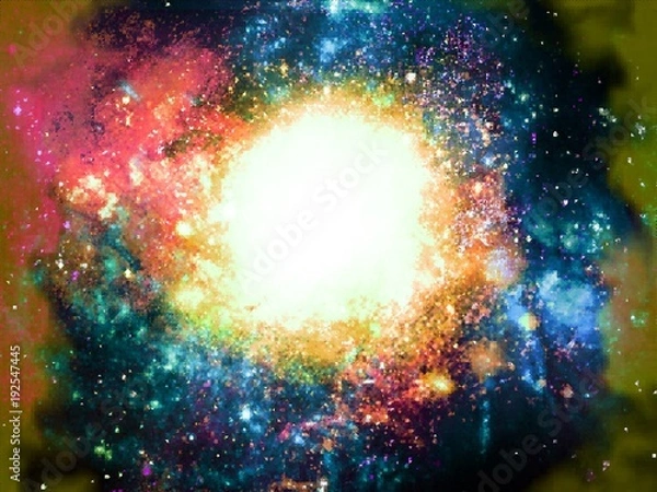 Obraz Pixelated Big Bang Galactic Supernova 