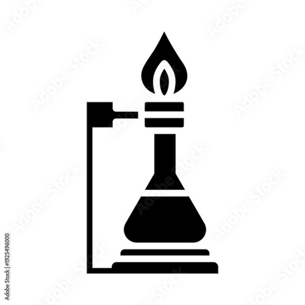 Fototapeta Bunsen Burner Laboratory Icon Vector