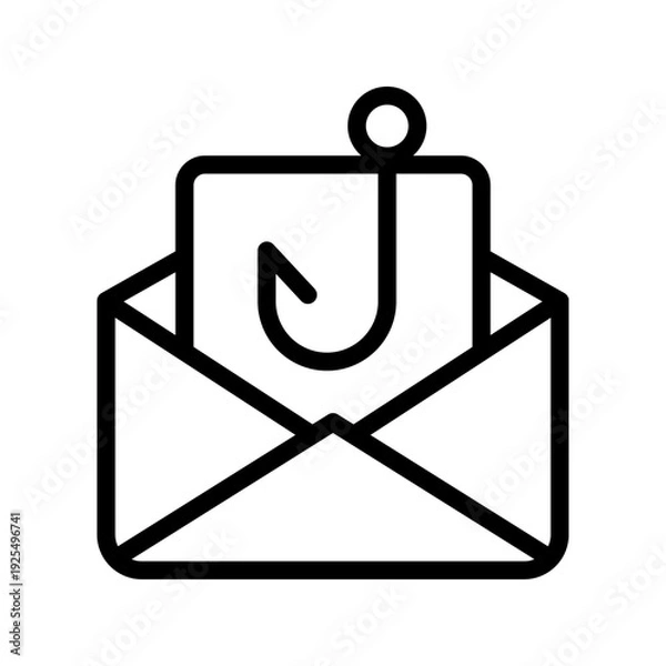 Fototapeta Phishing Cyber Security Warning Icon
