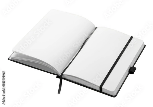 Obraz An open notebook with blank white pages