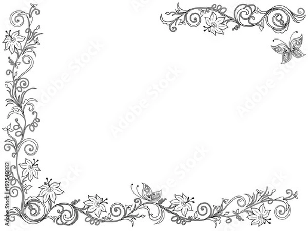 Obraz Floral frame as a greeting card