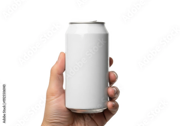 Obraz A hand holding a white can
