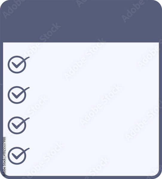 Obraz シンプルなチェックリストの見出し付きフレーム背景素材