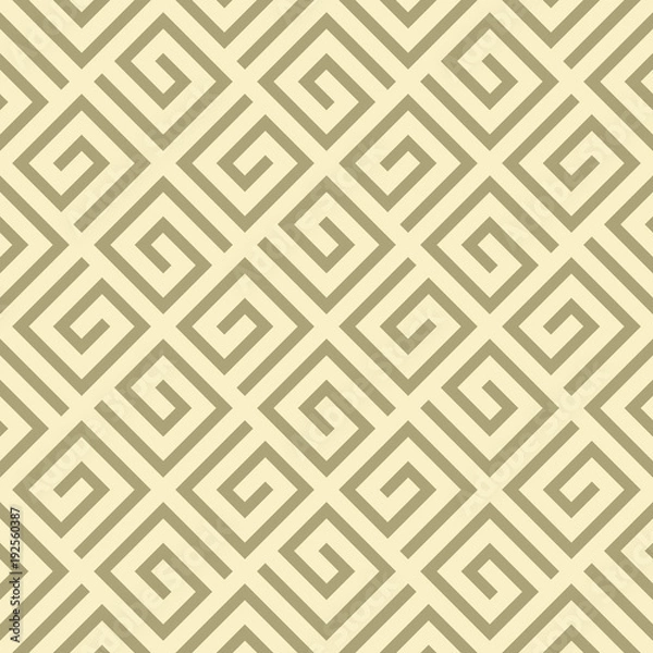 Fototapeta Abstract geometric spiral seamless pattern. Meander seamless.