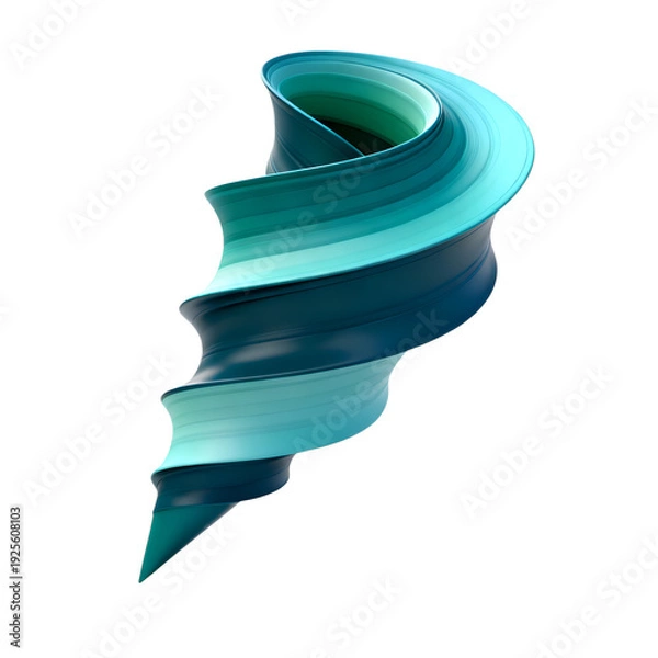 Obraz Abstract Swirl Motion Element - Teal Blue Green Gradient