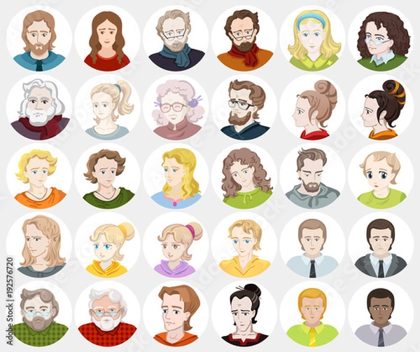 Obraz Avatars - people`s faces, users